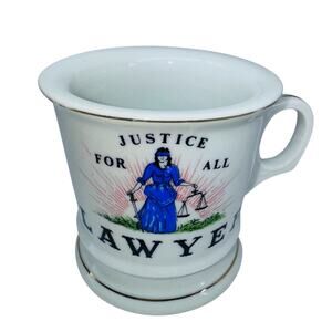 Vintage Knobler Lawyer Coffee Mug Cup Justice Politics Attorney Office Desk Deco